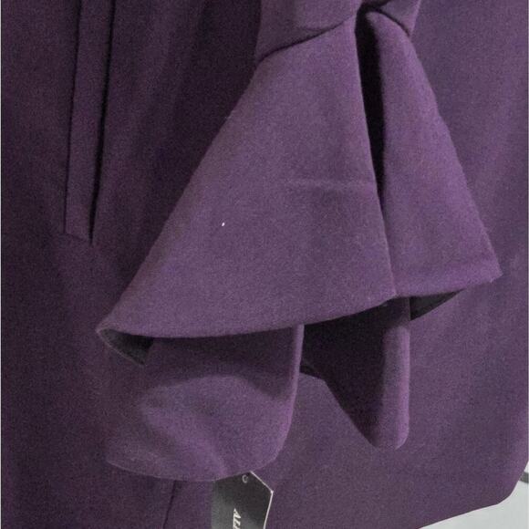 Alfani Royal Purple Zippered Bell Sleeve Jacket / Dress‎ Size Medium New! - Picture 10 of 10